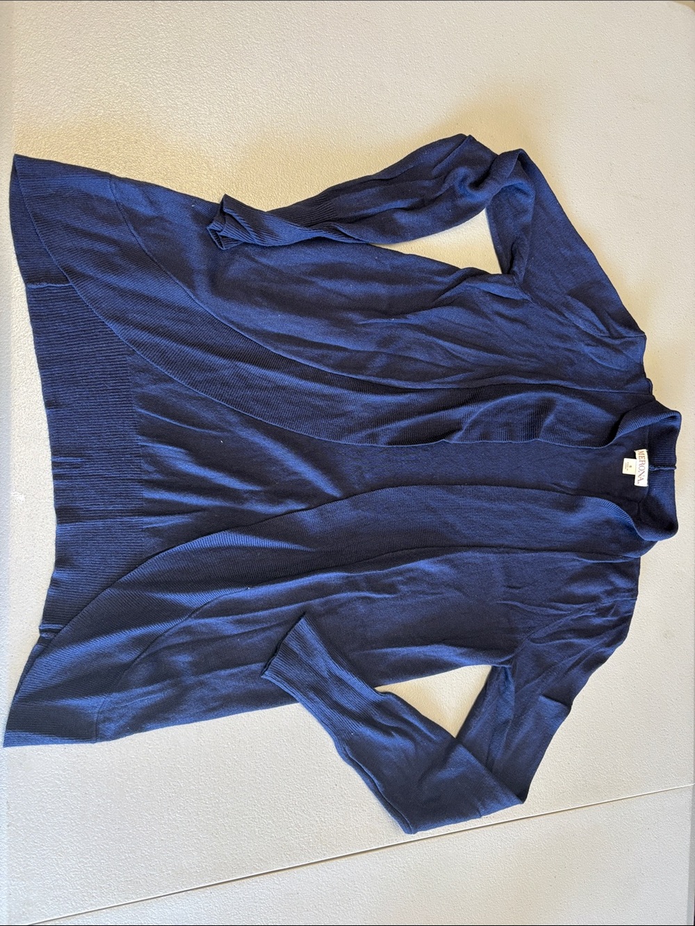 Merona Navy Open-Front Lightweight Cardigan